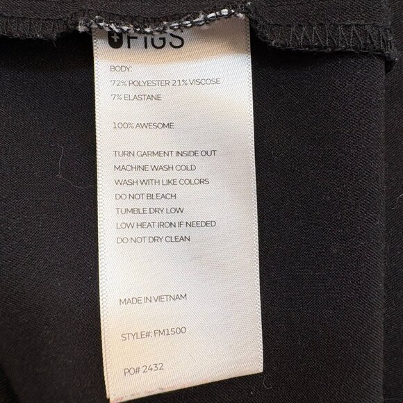 FIGS Chisec Three-Pocket Scrub Top Black Men's Large - Picture 6 of 8